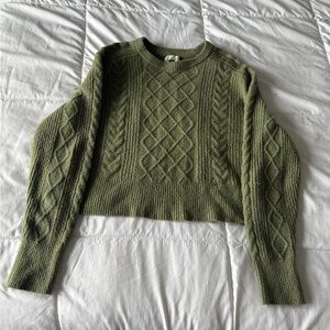 Universal Thread Sage Green Cable Knit Sweater